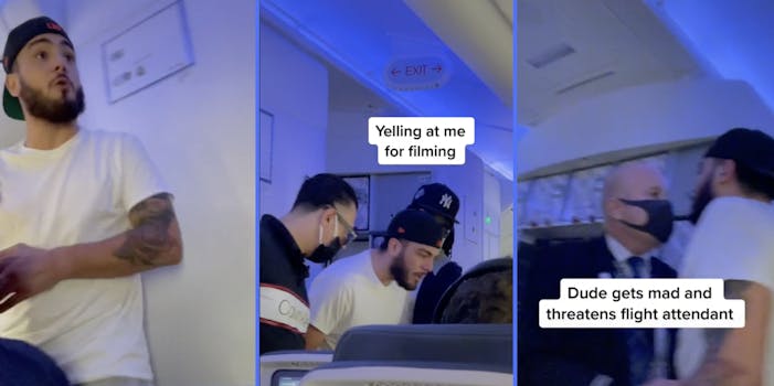 man yells at passengers and flight crew on united airlines flight