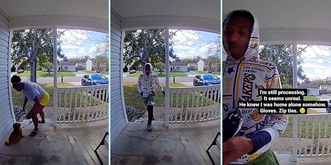 Viral Video Shows Would Be Intruder Following Woman Home 