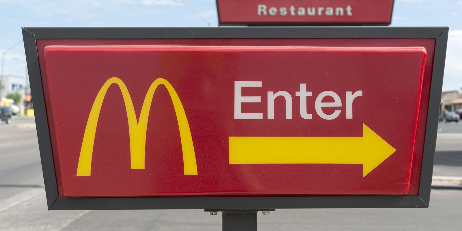 McDonald's Enter sign
