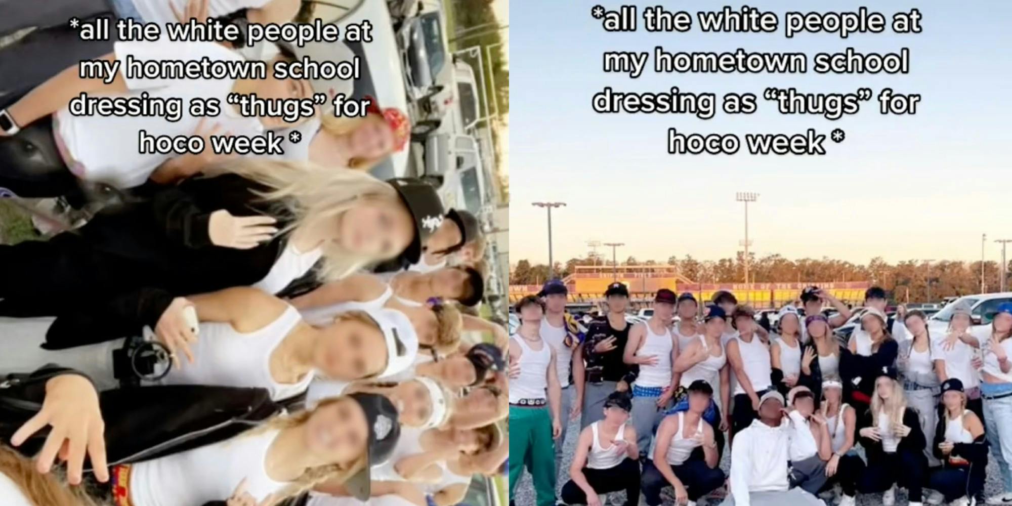 white students dressed as 'thugs'