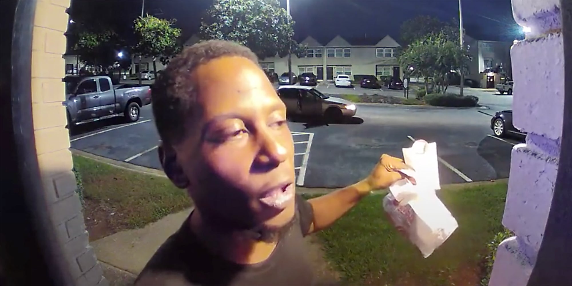 A man delivering food.