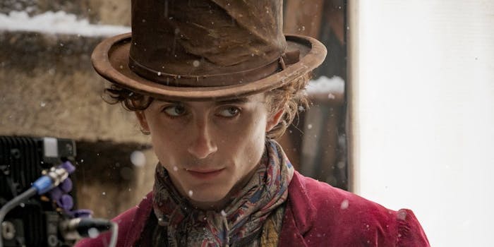 timothee chalamet as willy wonka