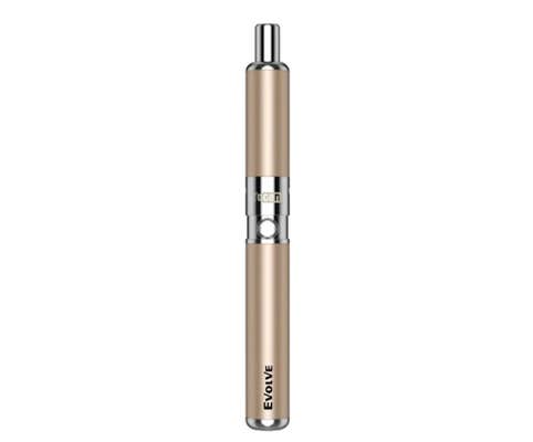 yocan evolve-d gold vape pen against a white background