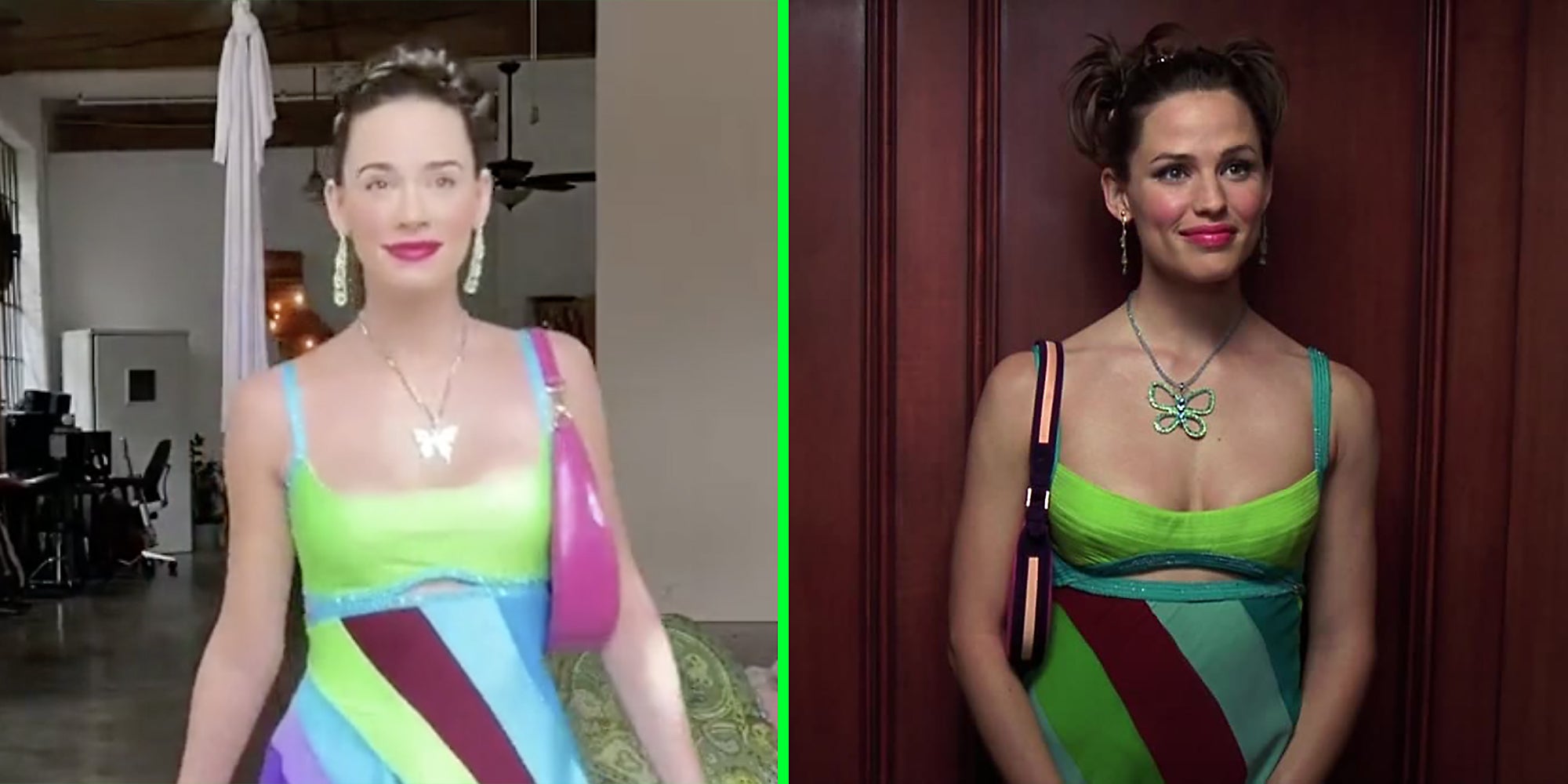 '13 Going on 30' actor talks to her younger self in a movie nod for her