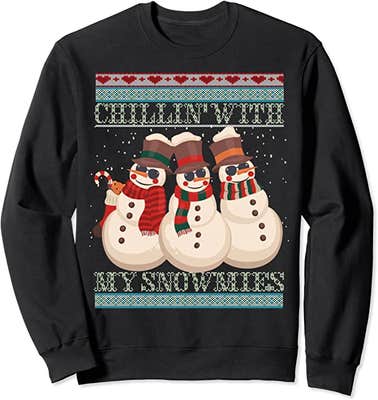 Chillin' With My Snowmie Christmas Sweater