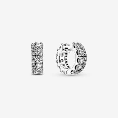 Double band pave hoops for best black friday jewelry deals