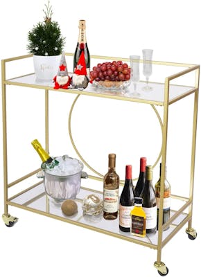 Large gold rolling bar cart for the best black friday furniture deals 