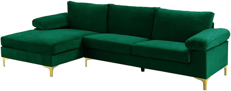 Green velvet section for best black friday furniture deals