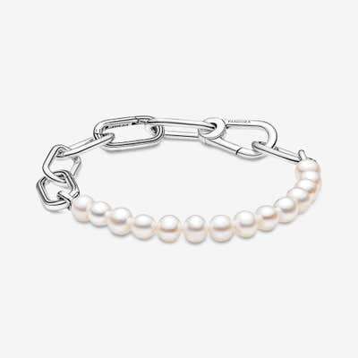 Pearl and sterling silver bracelet