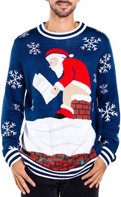 Pooping Santa Christmas Sweater