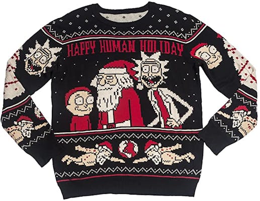 Rick and Morty Happy Human Holiday Christmas Sweater