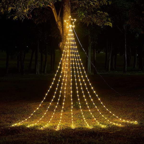 Star String Lights on a tree