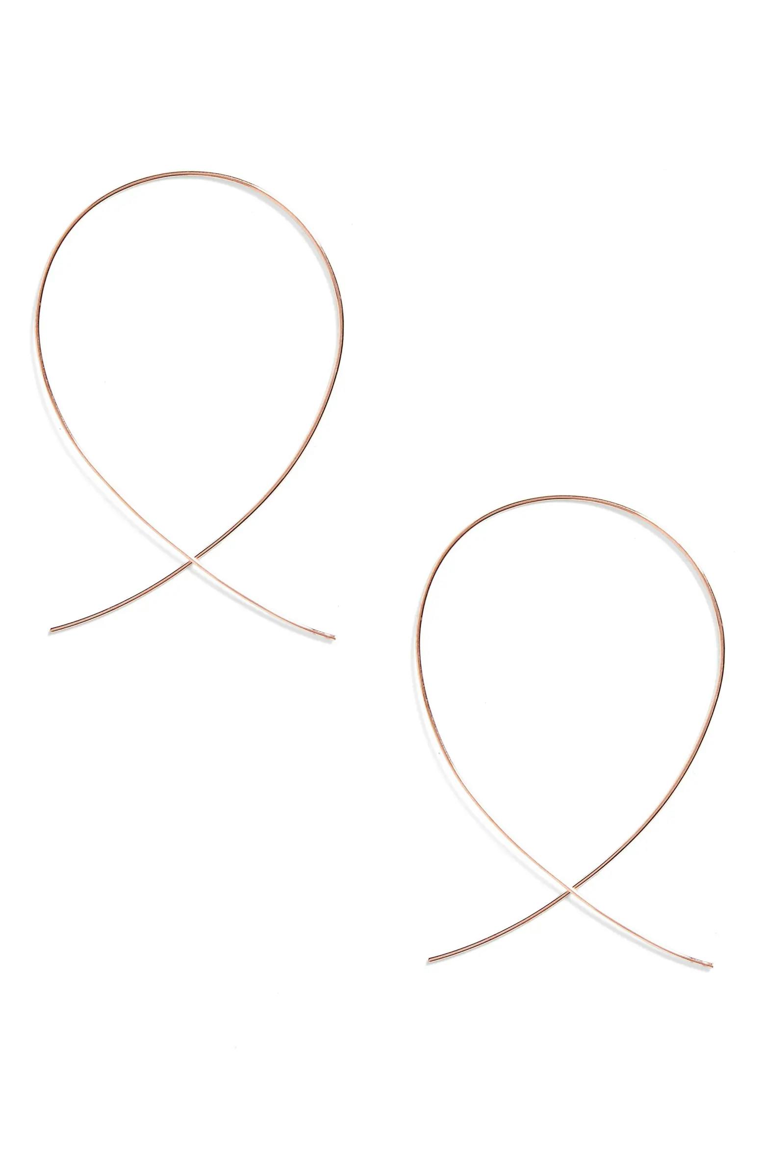 Simple gold small hoop earrings