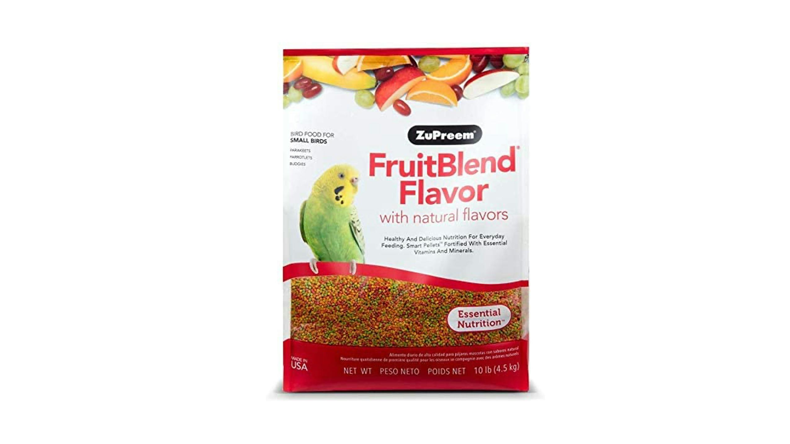 ZuPreem FruitBlend birdseed flavor.