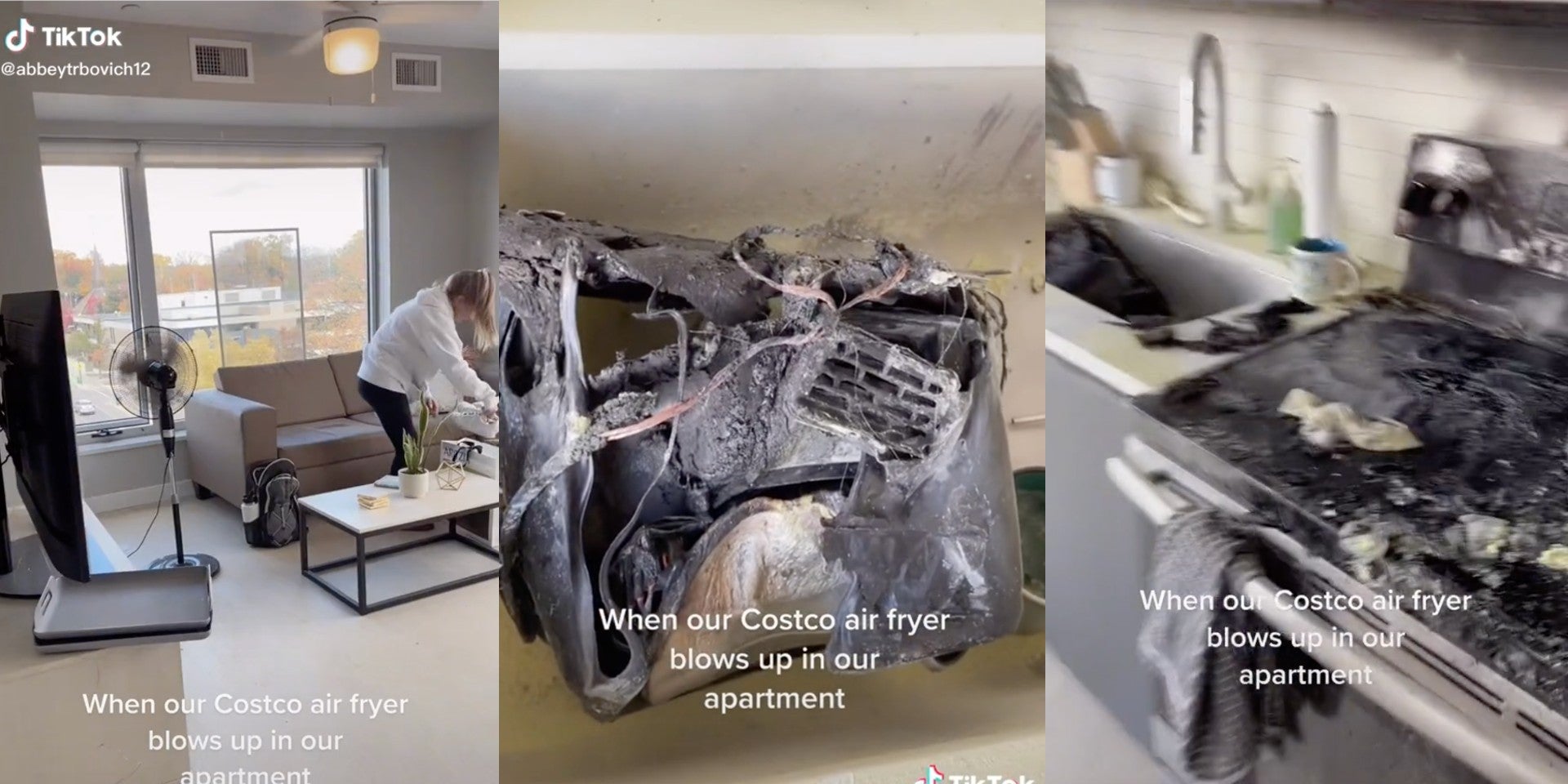 TikToker Says Costco Air Fryer Blew Up in Their Apartment