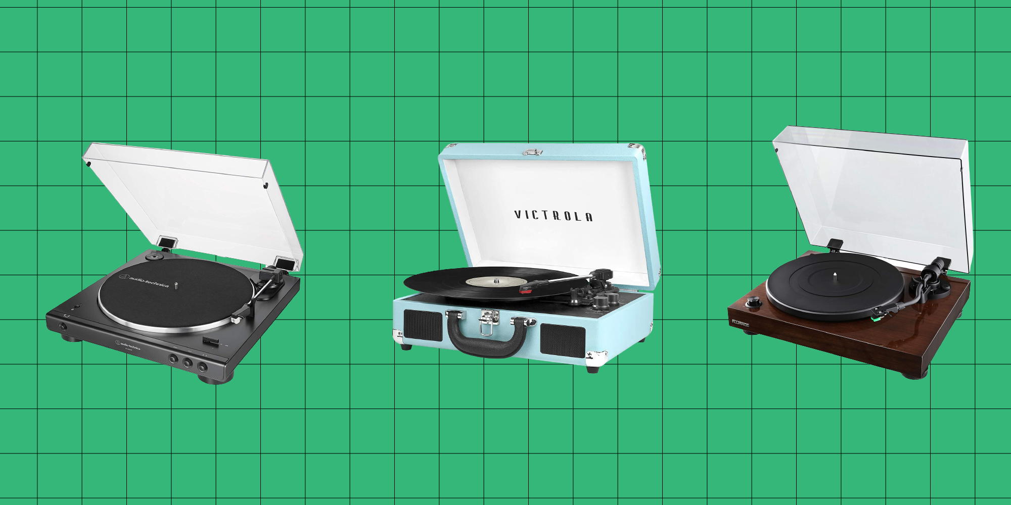 best beginner record player with speakers