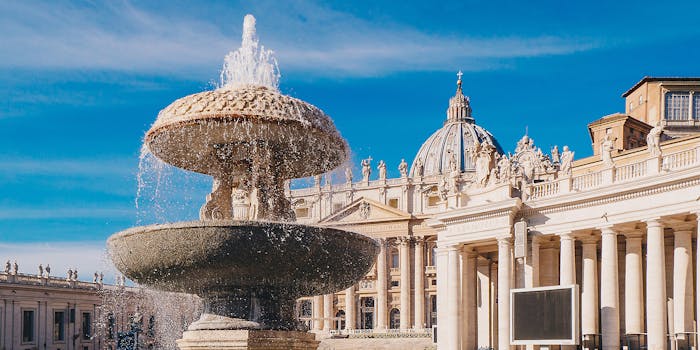A fountain in Rome.