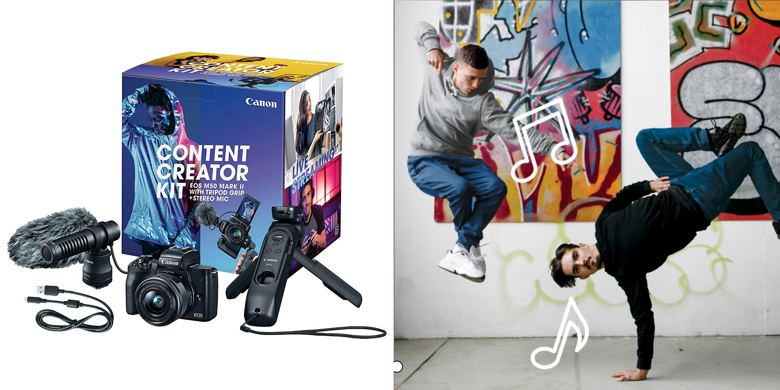 Canon Content Creator Kit along with dancers using the device.