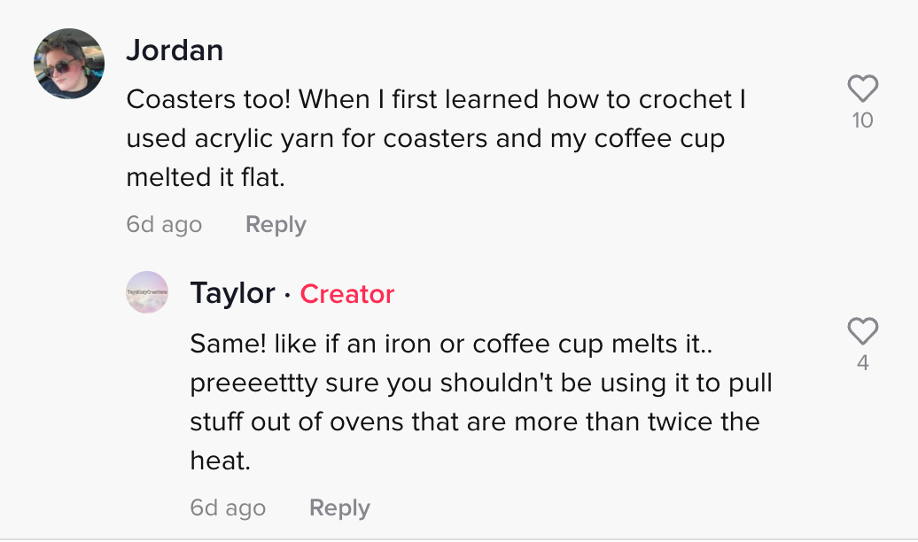 Crochet TikTokers are fighting misinformation about acrylic potholders