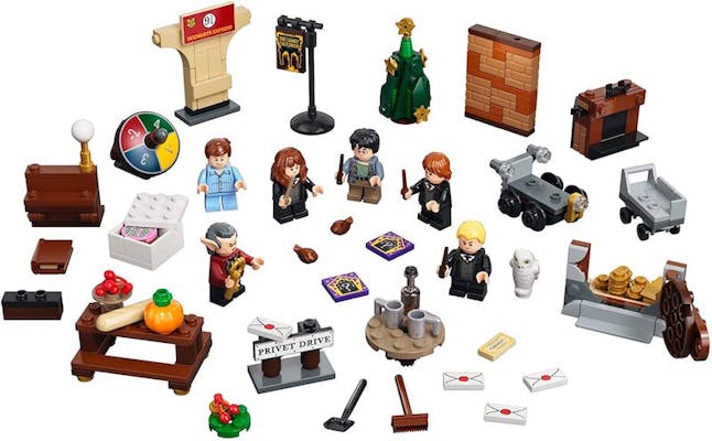 harry potter lego advent featuring mini figures of the cast of harry potter