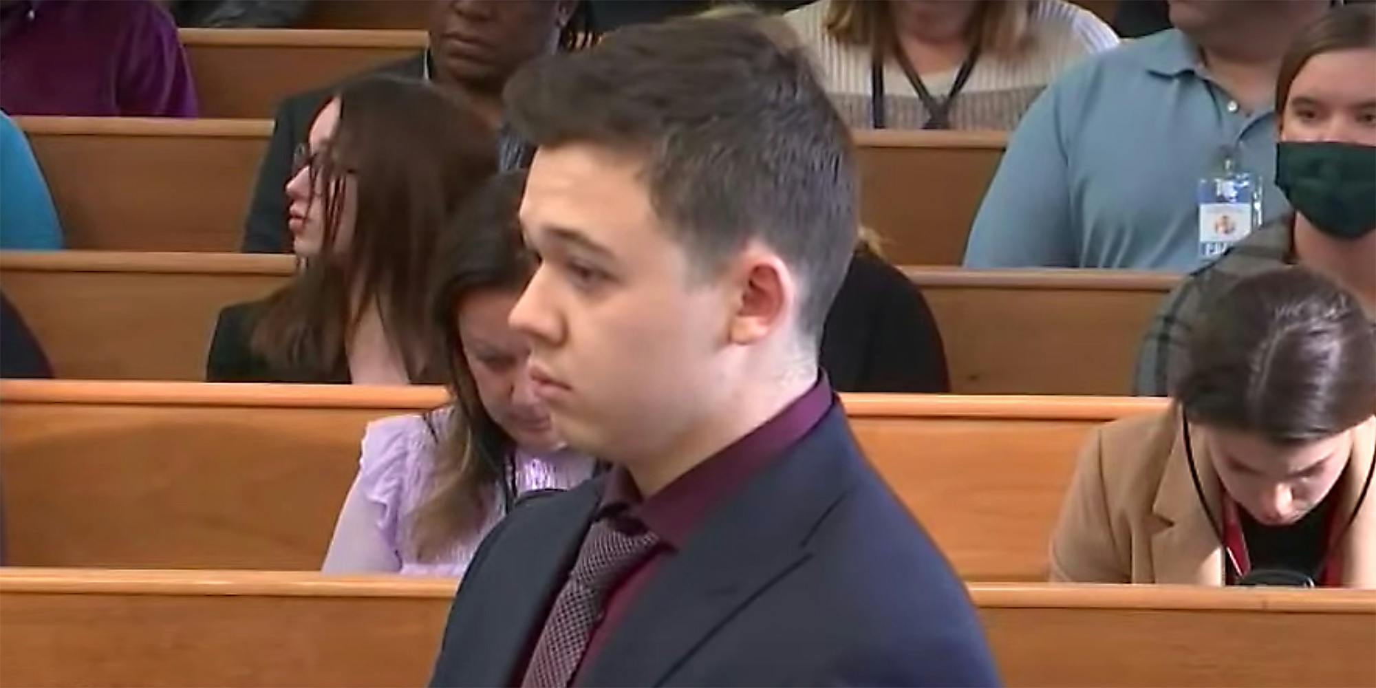 Kyle Rittenhouse in court.