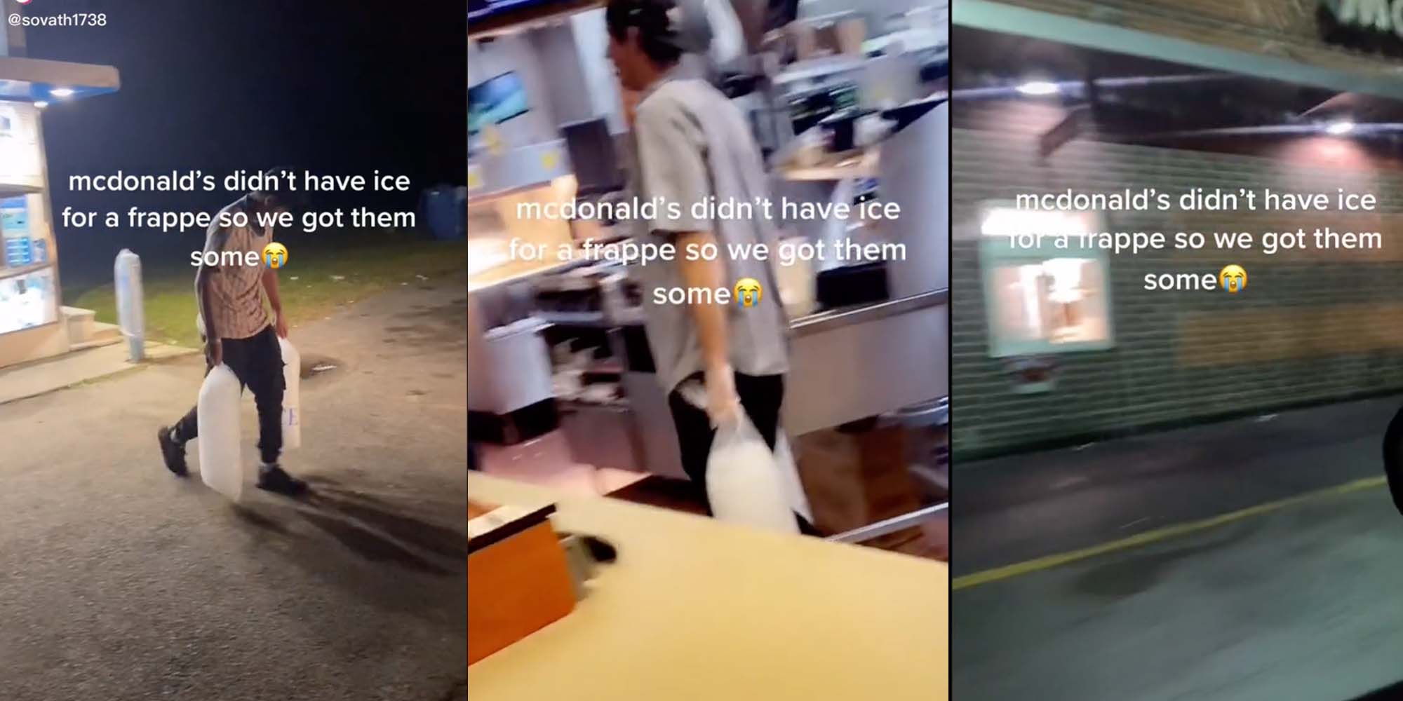 TikToker Brings Ice To McDonald’s Workers After Store Runs Out