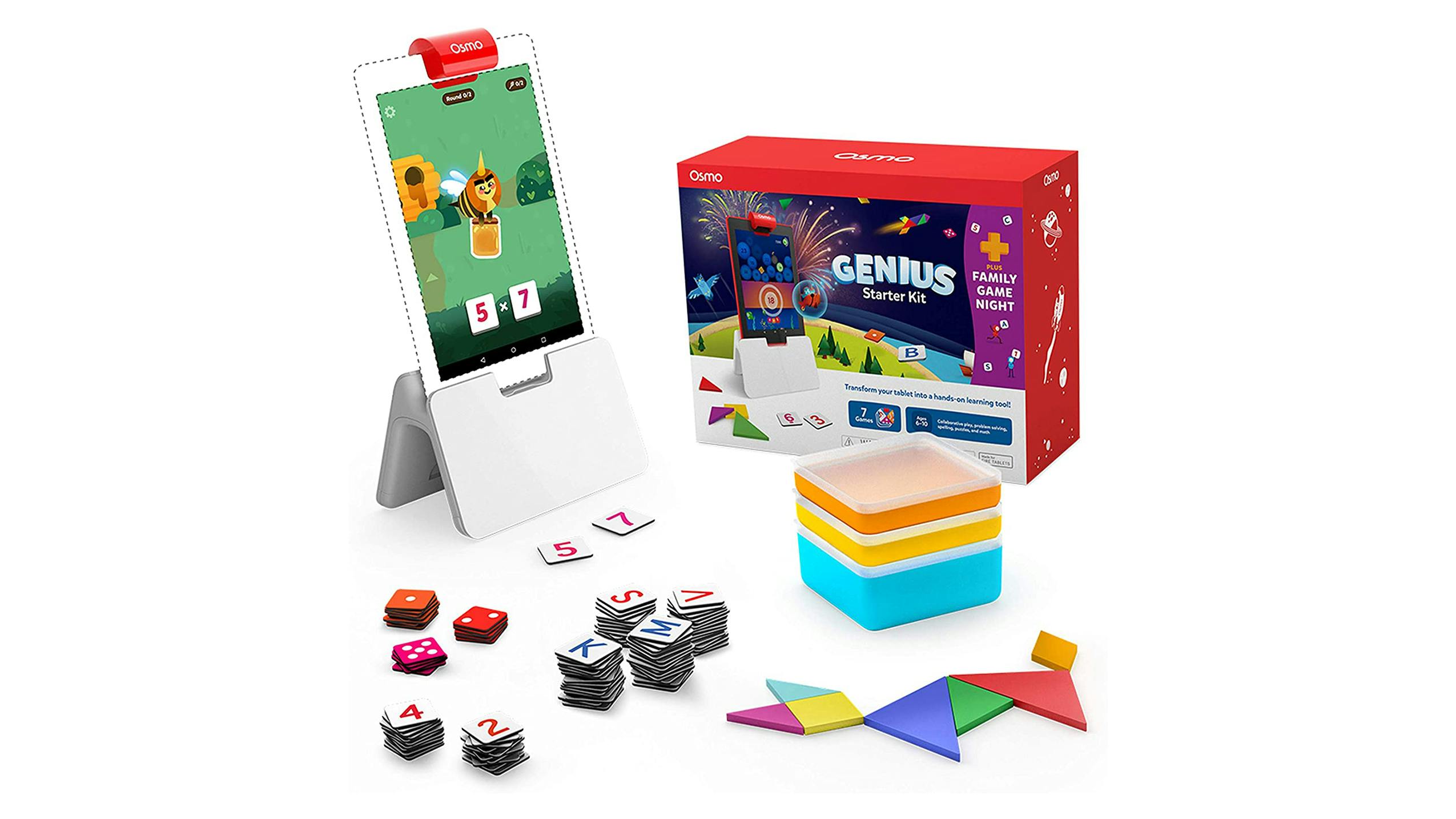 Everything that comes in the Osmo Genius Starter Kit aside from the companion tablet.