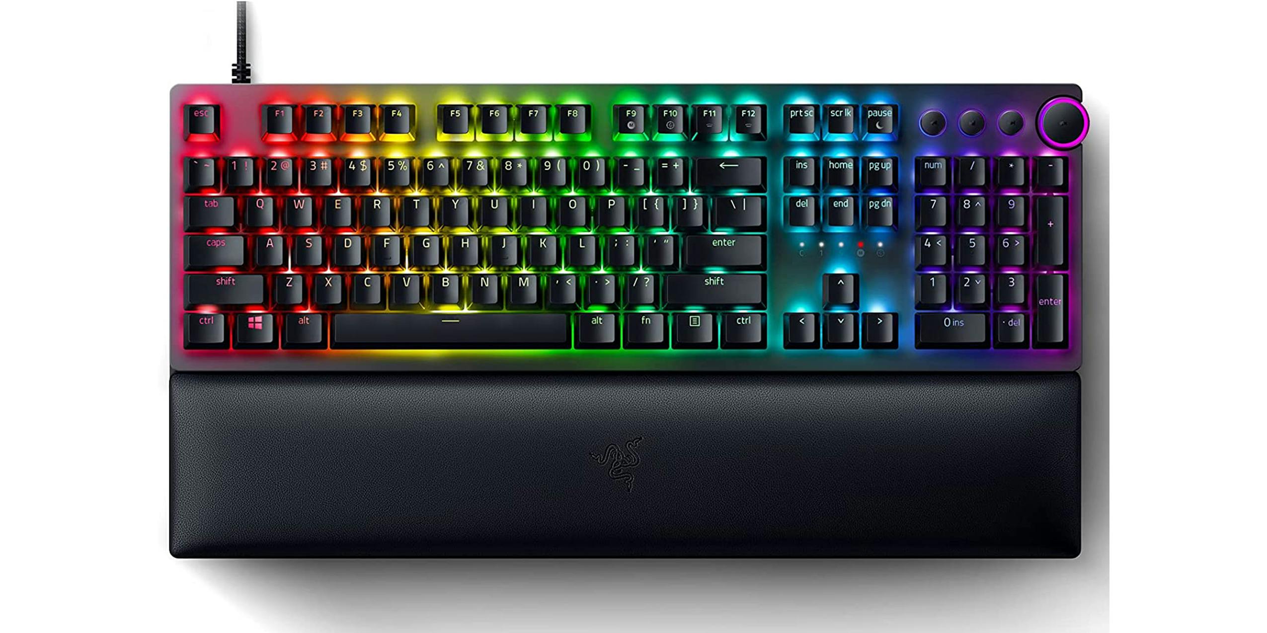 Razer Keyboard with a multi-color backlight display.