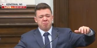 Kyle Rittenhouse crying during his trial