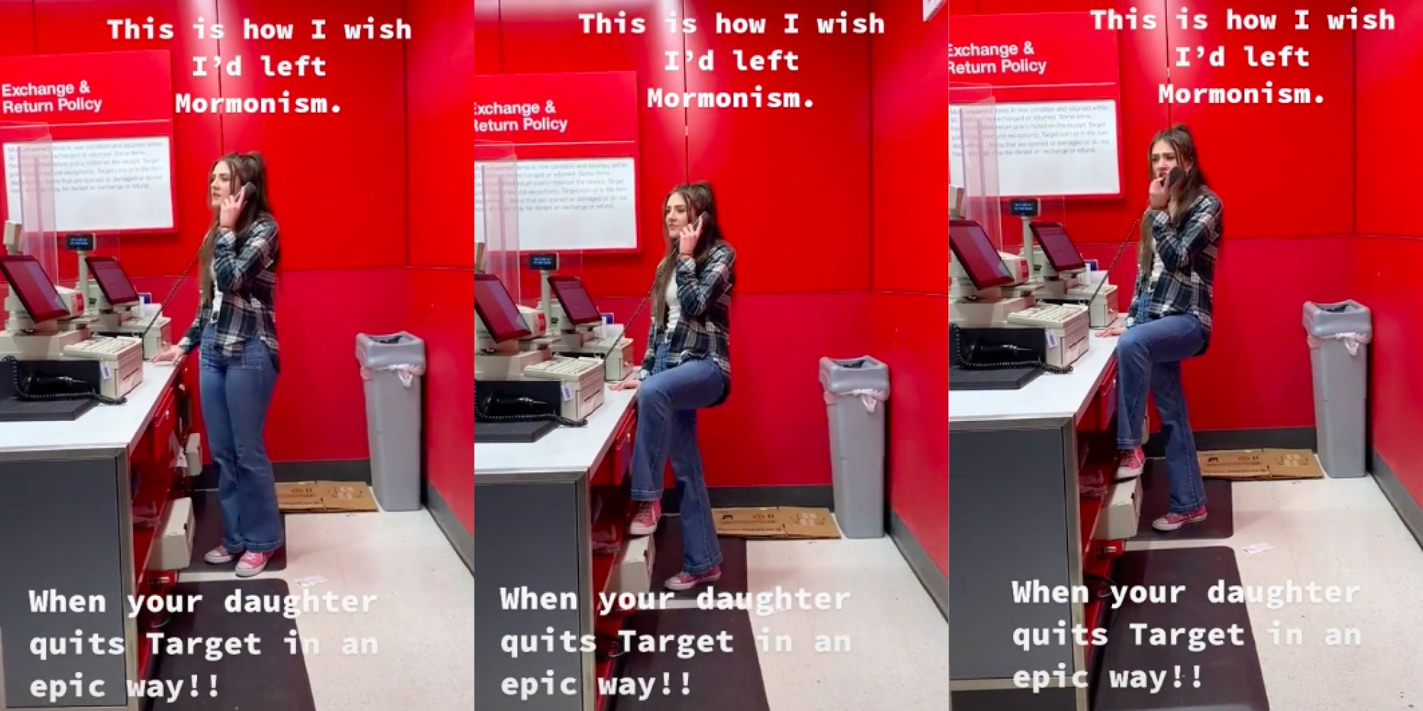 Mom films daughter quitting Target over loudspeaker