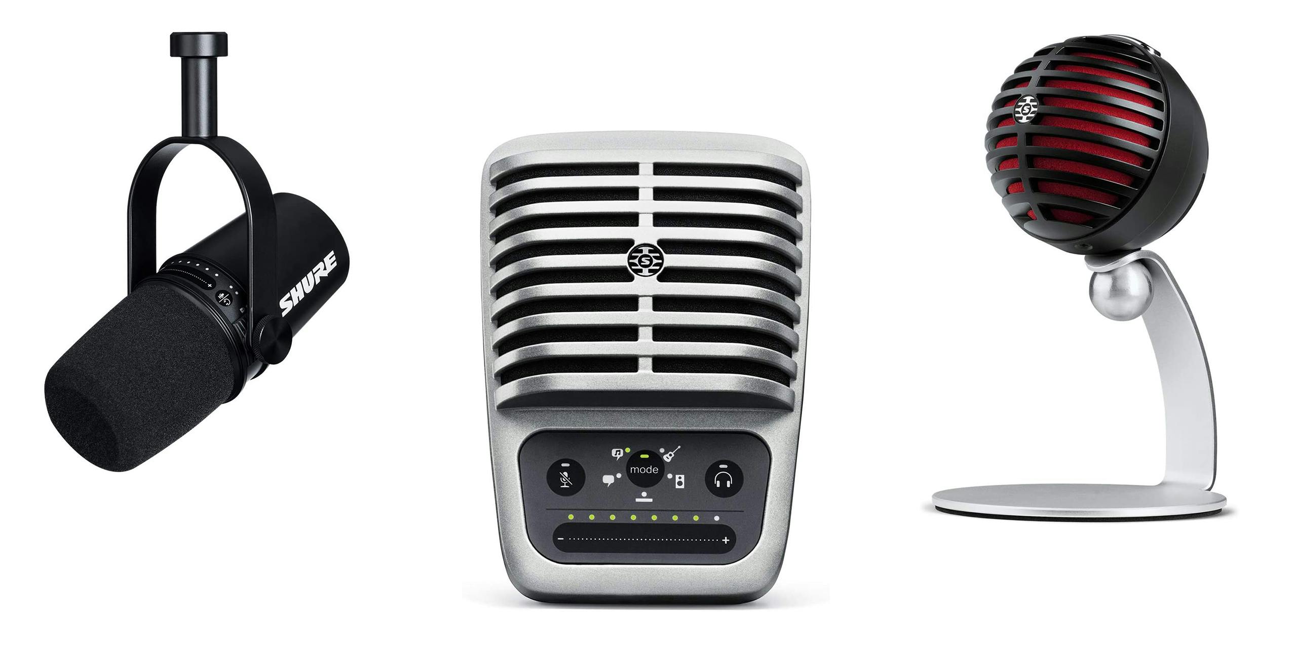 Three different Shure microphones on sale on Amazon for Black Friday.