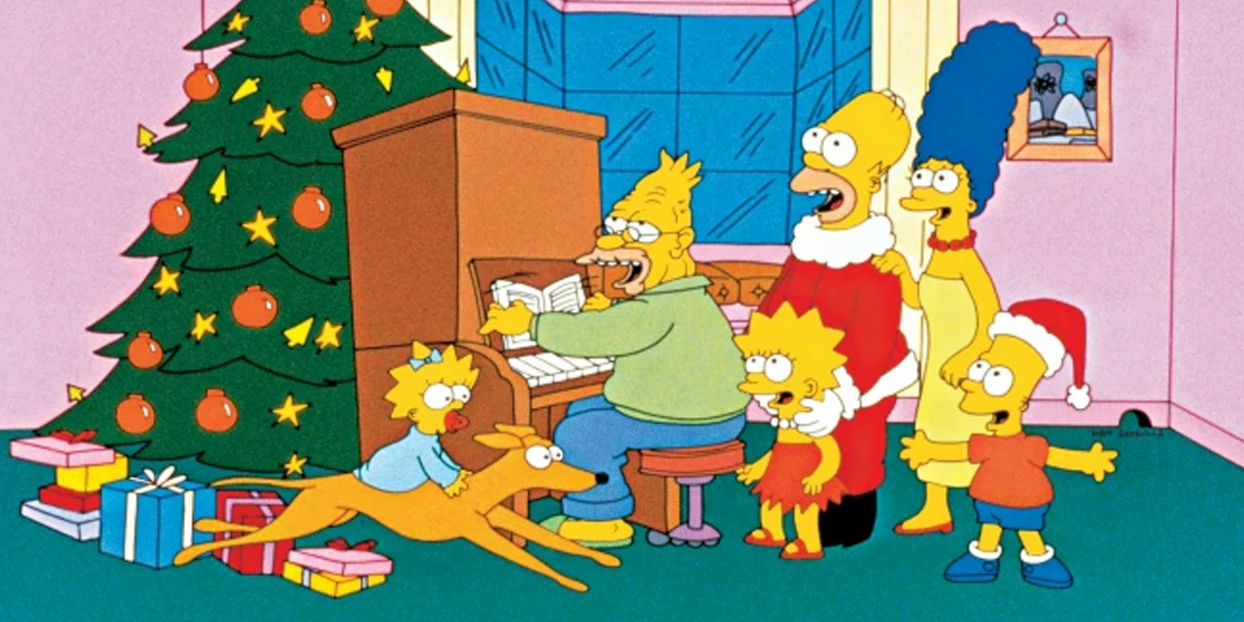 A still from Simpsons Roasting on an Open Fire Christmas special.