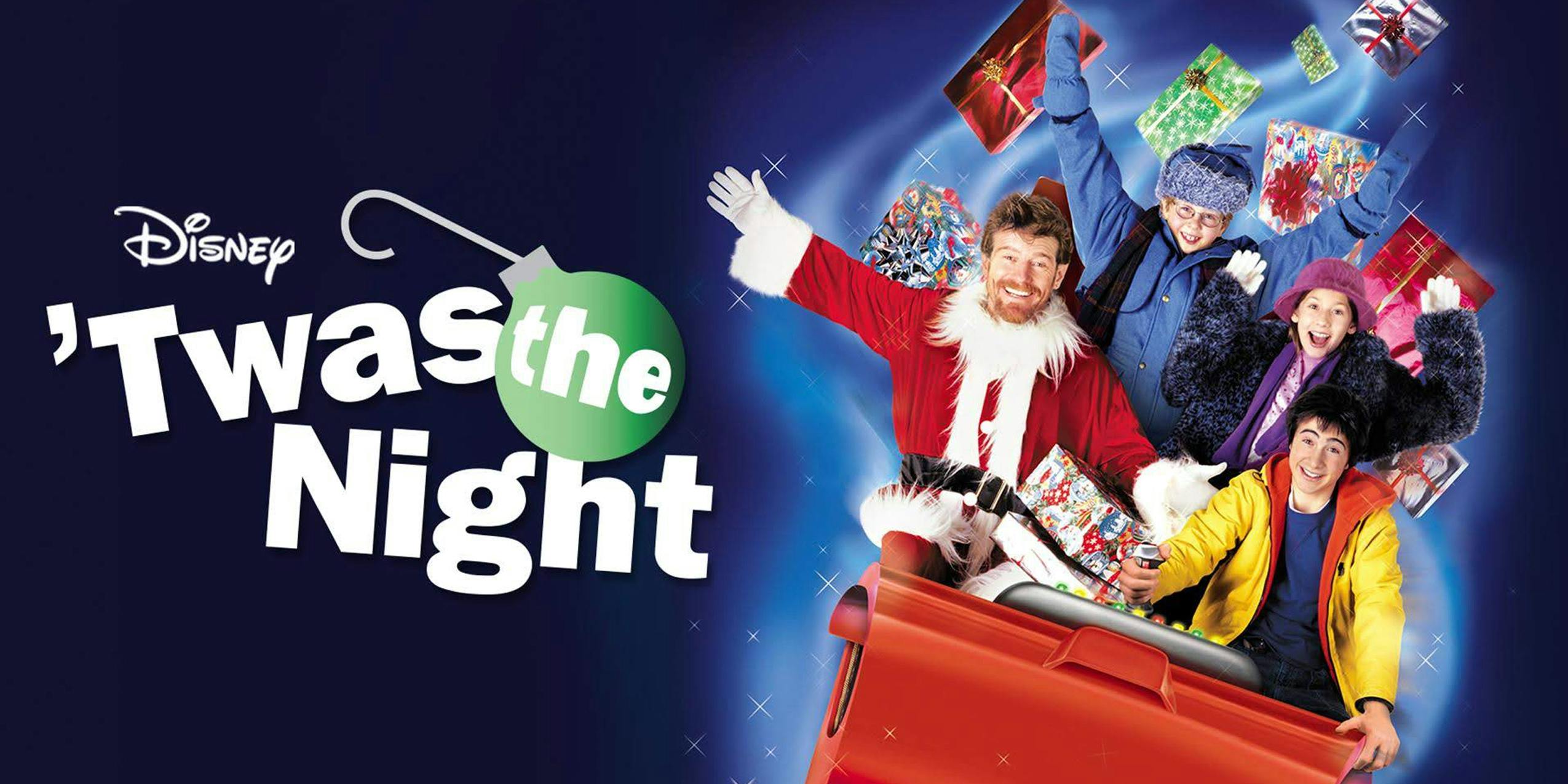 A poster for the Disney Channel original Christmas movie 'Twas the Night featuring Bryan Cranston.