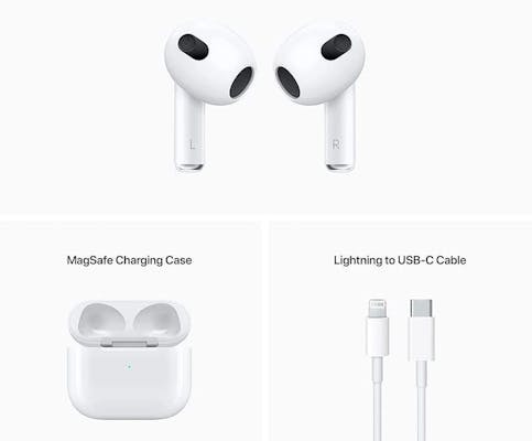 Apple Airpods 3rd Generation, and all of the accessories that come with it including a charging cable and case