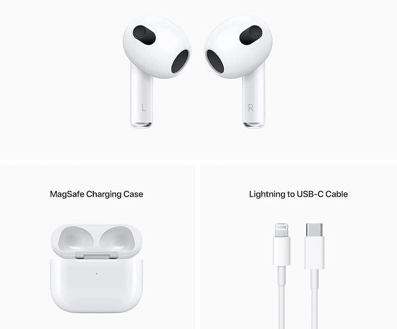 Apple Airpods 3rd Generation, and all of the accessories that come with it including a charging cable and case
