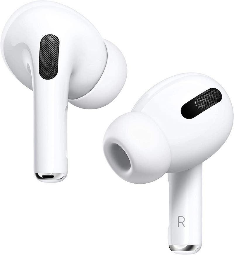 apple airpods pro ear pieces, showcasing the foam comfort tips