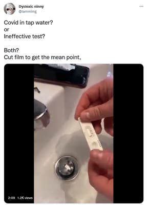 A viral video purporting a conspiracy theory that COVID 19 is in the water supply.