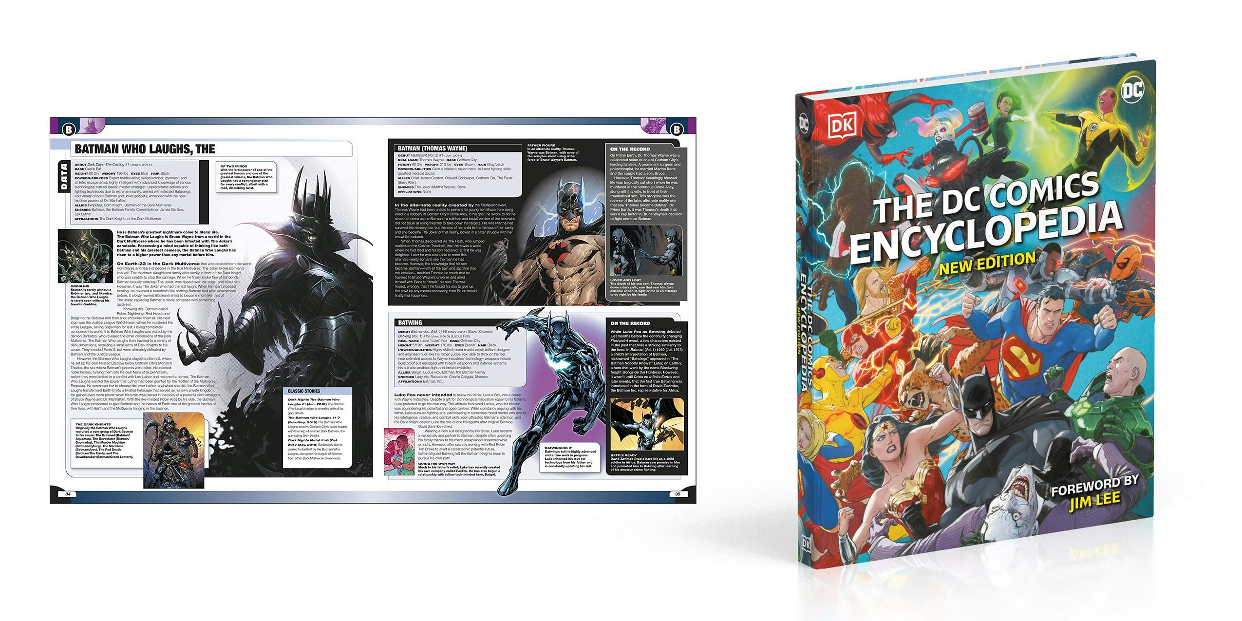 The DC Comics Encyclopedia open and closed.