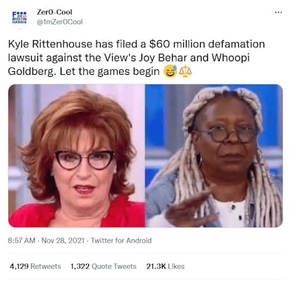 Kyle Rittenhouse Joy Behar Whoopi Goldberg Tweet