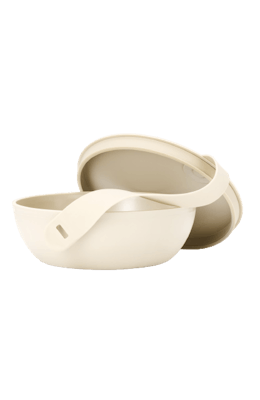White Porter reusable bowl with lid