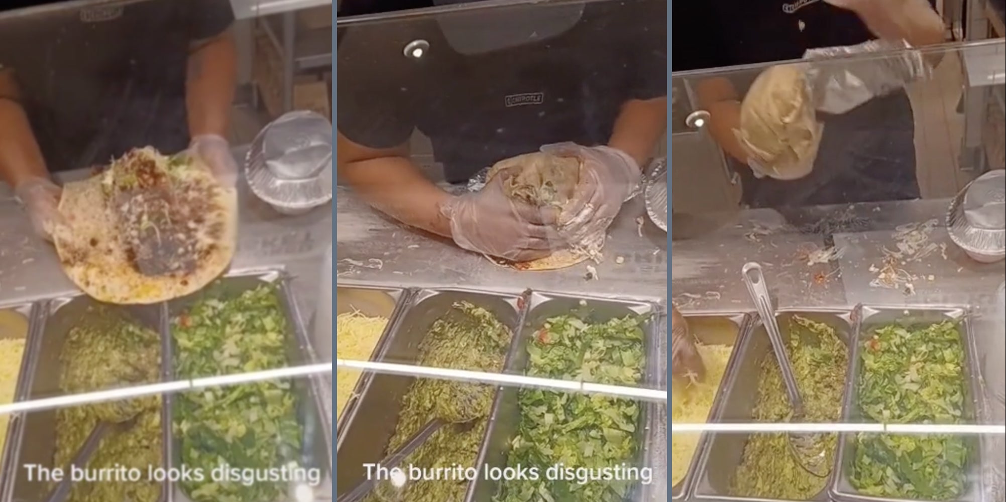 TikToker Drags Chipotle Worker Struggling to Wrap Overstuffed Burrito