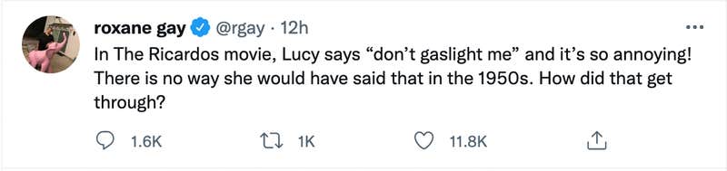 roxane gay gaslight tweet
