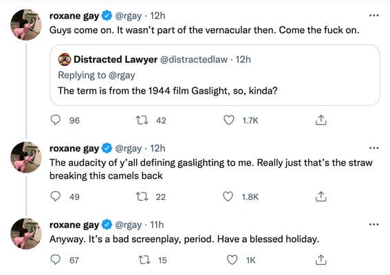 roxane gay tweets on being the ricardos gaslighting
