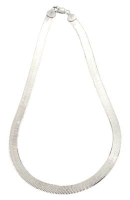 Silver Herringbone Necklace