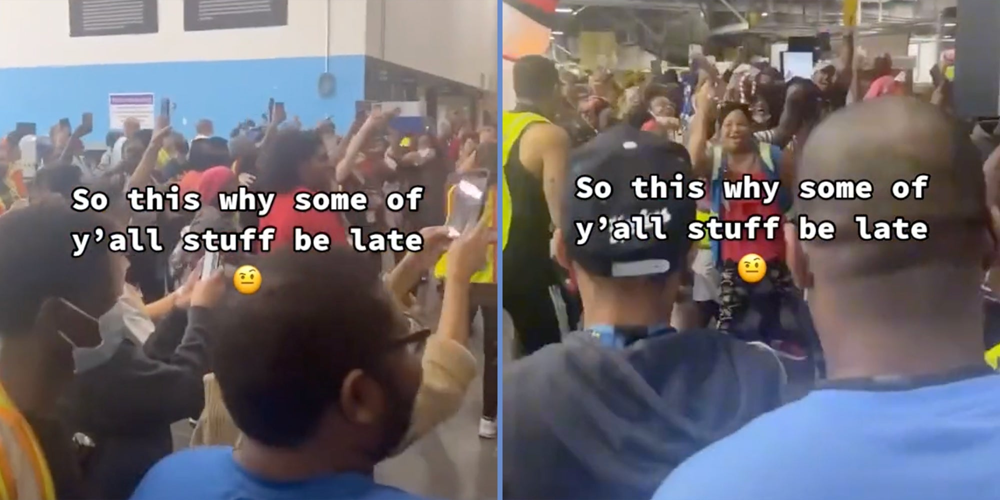 A large group of people dancing.