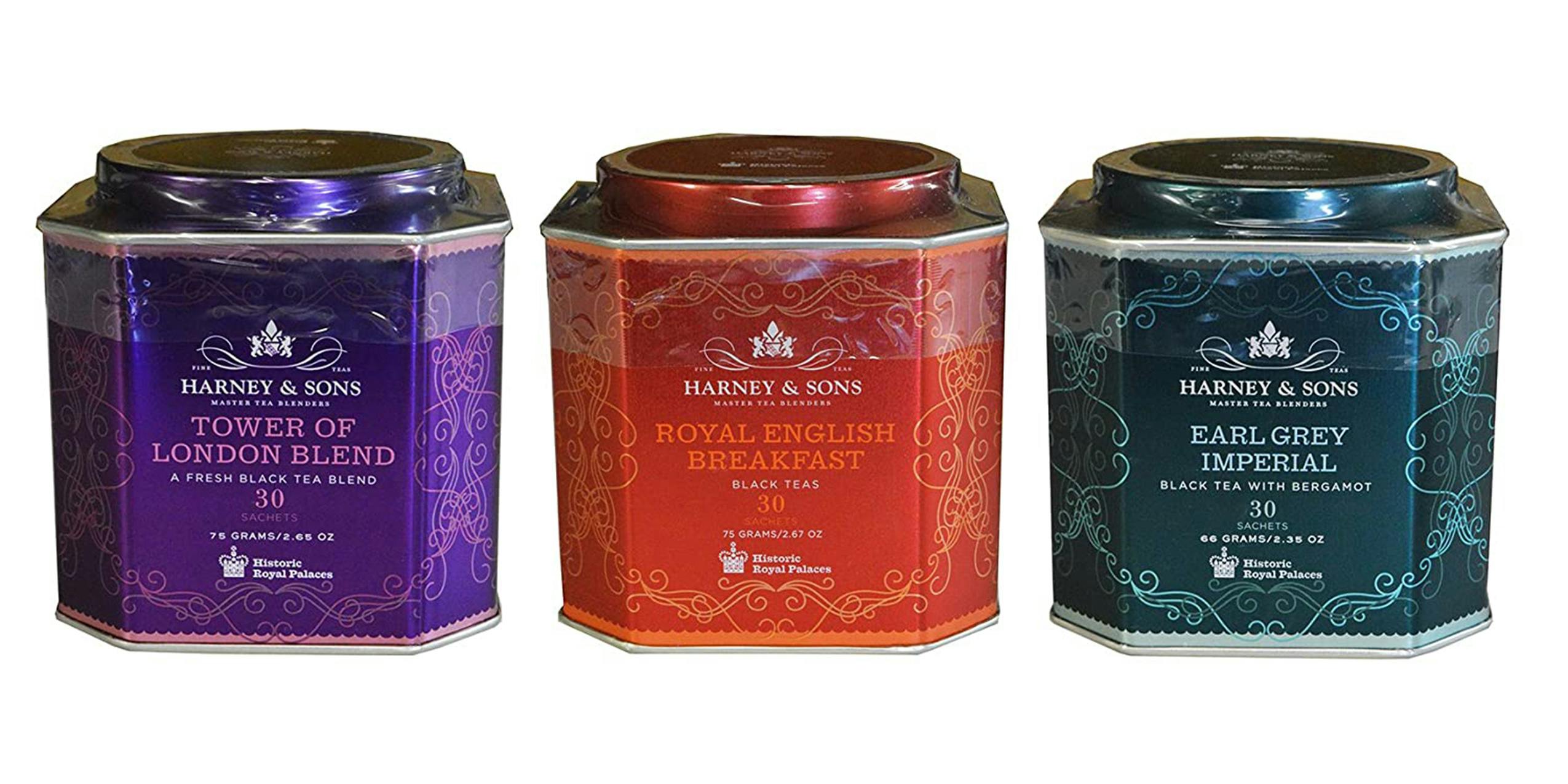 A selection of Harney and Sons Royal Palaces tea blends.