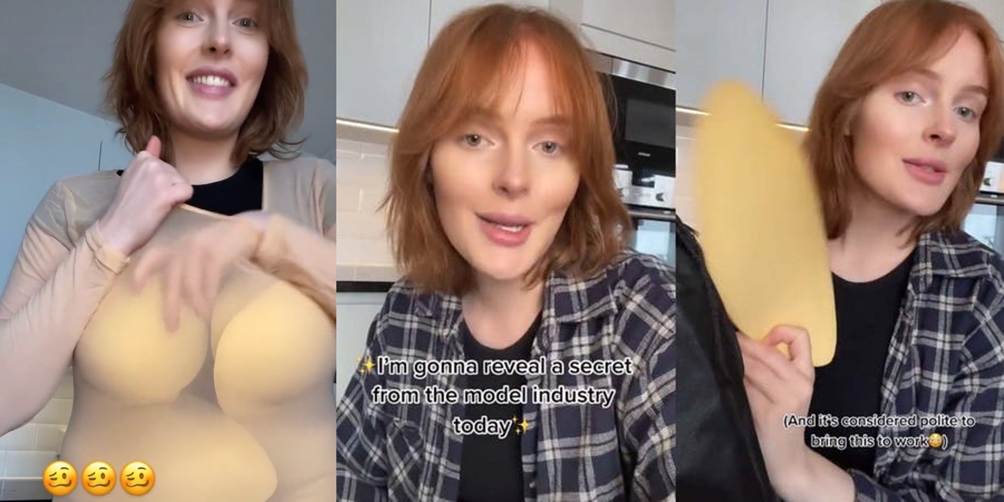 'Fat pads' used on a plus-size model