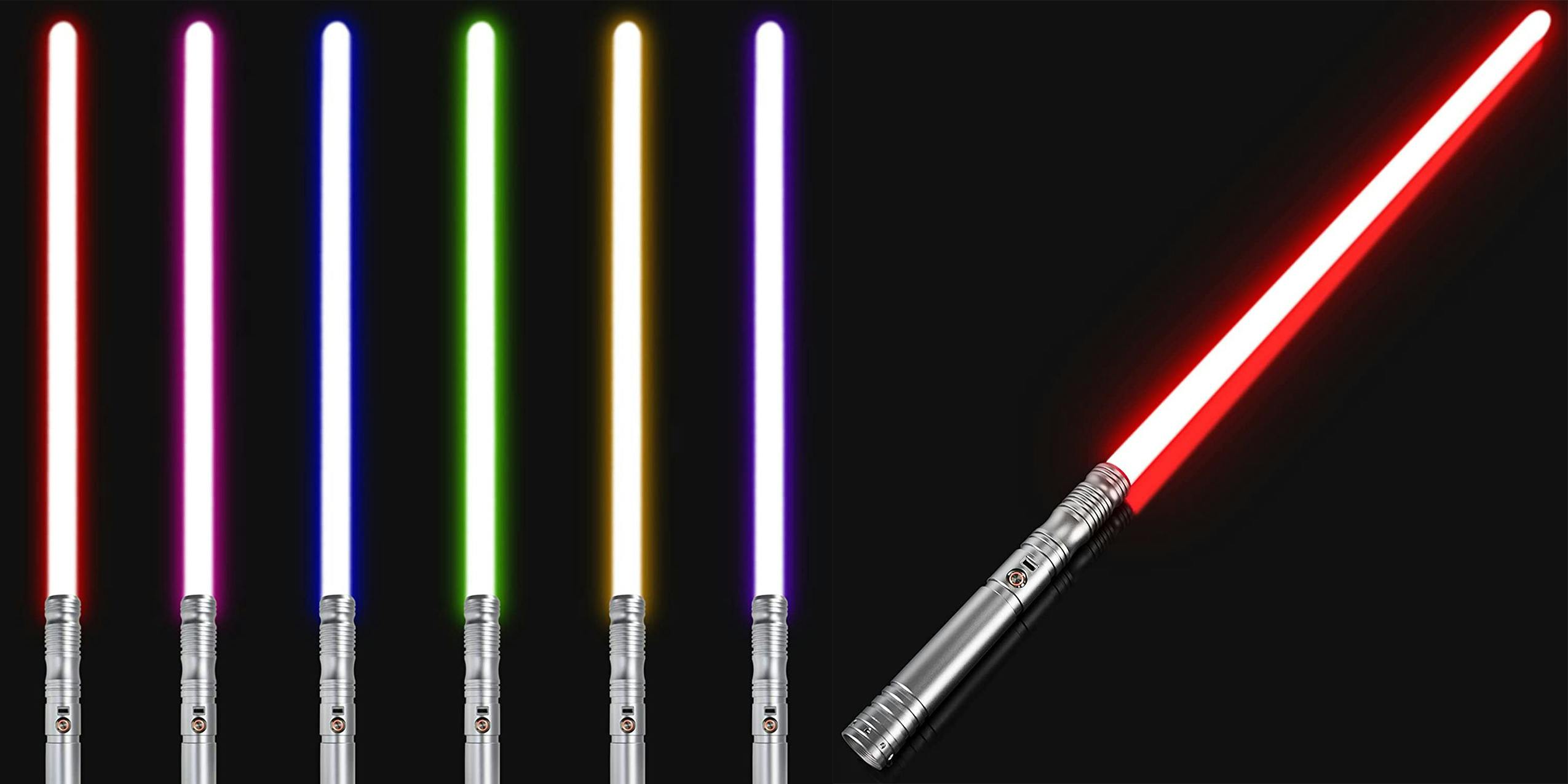A selection of real-life light sabers.