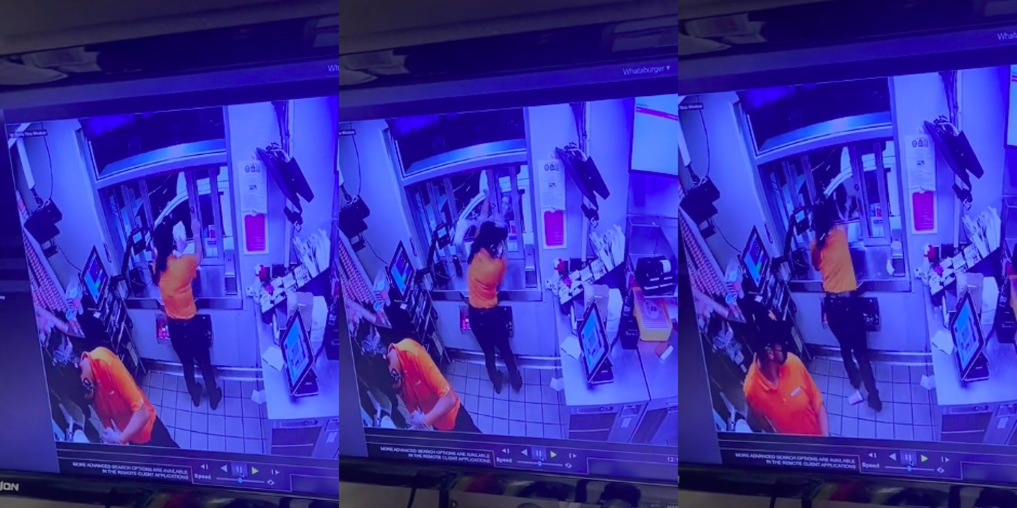 Customer throws drink at Whataburger employee