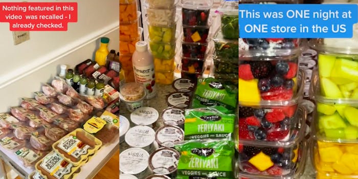 TikToker records the pounds of unopened food she found in a Whole Foods dumpster